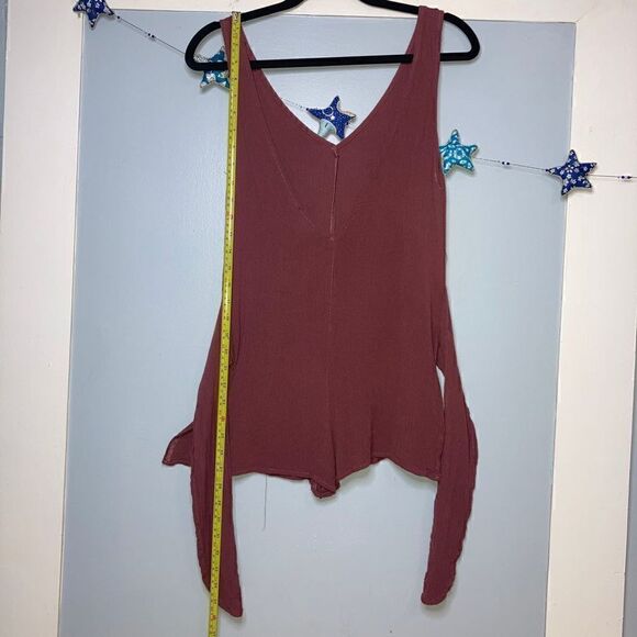 Kendall + Kylie, Pink Mauve Shorts Romper, Sleeveless, Shash Style Waist Tie, XS - Picture 6 of 12